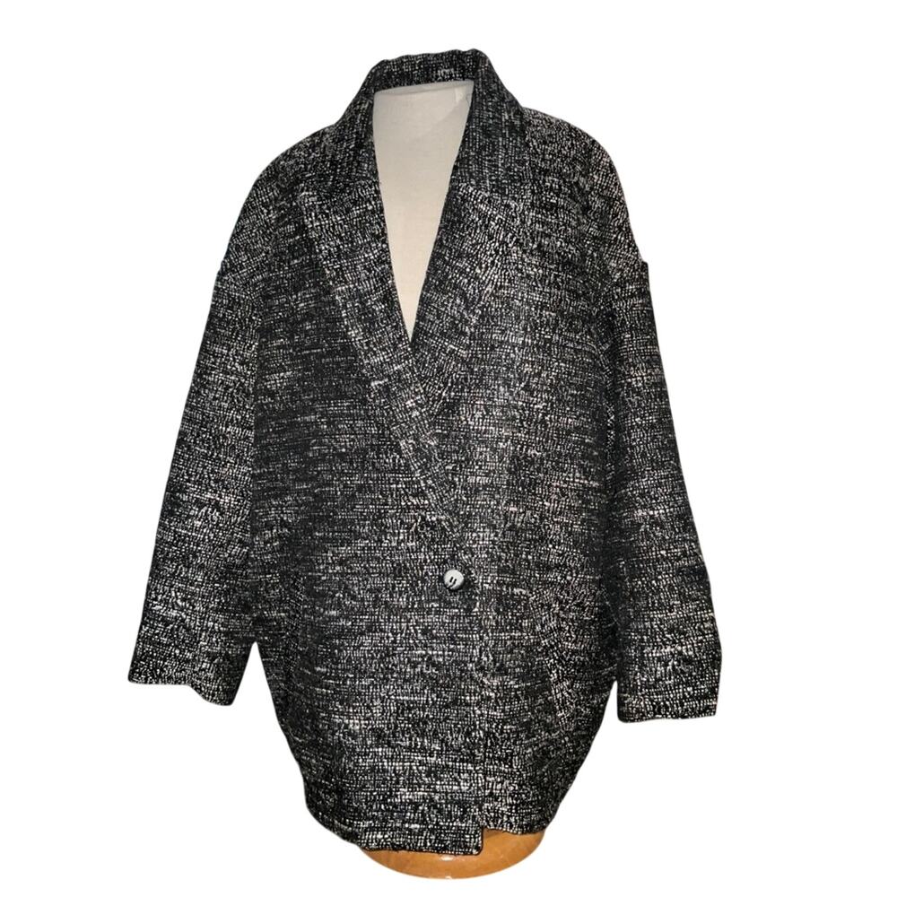 Quiet Luxury Old Money Runway Ready Boucle Tweed Jacket EUC Size 14 transitional